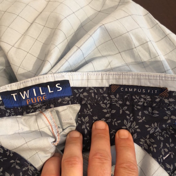 Twills Pure Campus Fit Golf Chinos in Sky Blue Plaid, size 38x32 - Picture 9 of 14